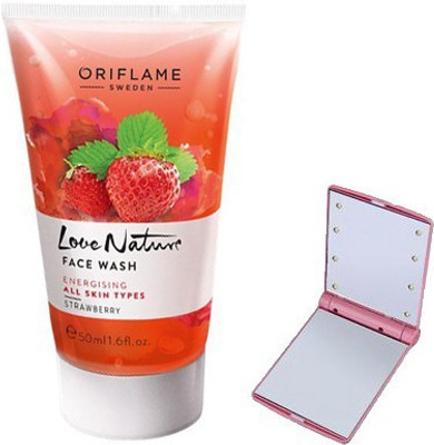

Oriflame Sweden LOVE NATURE FACE WASH STRAWBERRY WITH SMART POCKET MIRROR Face Wash(50 ml)