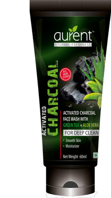 

aurent Activated charcoal face wash with green tea & aloe vera Face Wash(60 ml)