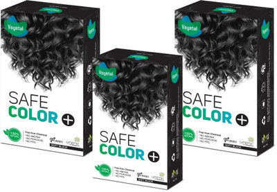 

Vegetal Safe Colour Hair Color(Soft Black ( 100 gm × 3 ))