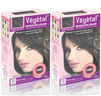 

Vegetal Soft Black (50 gm × 2) Hair Color(Pack of 2)