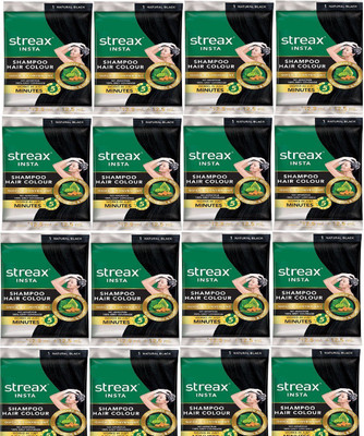 

Streax Insta Shampoo Hair Colour Natural Black 1 Hair Color(Natural Black 1)