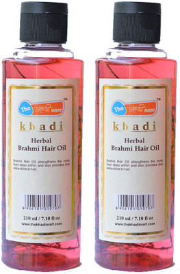 

The khadi mart Brahmi hair oil pack off 2 Hair Oil(420 ml)