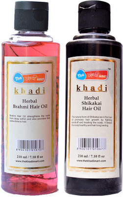 

The khadi mart Shikakai + Brahmi Hair Oil - (Pack of 2) Hair Oil(420 ml)
