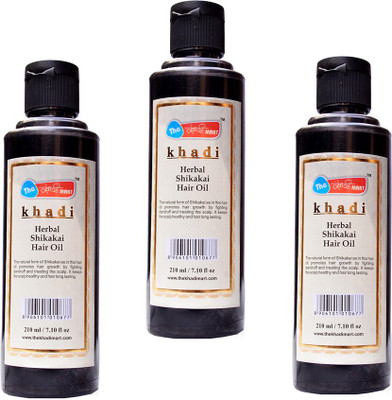 

The khadi mart Shikakai hair oil pack off 3 Hair Oil(630 ml)