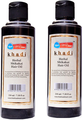 

The khadi mart Shikakai hair oil pack off 2 Hair Oil(420 ml)