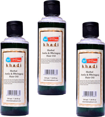 

The khadi mart Amla & bhringraj oil pack off 3 Hair Oil(630 ml)