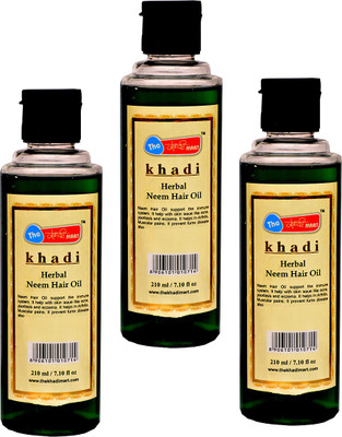 

The khadi mart Neem oil pack off 3 Hair Oil(630 ml)