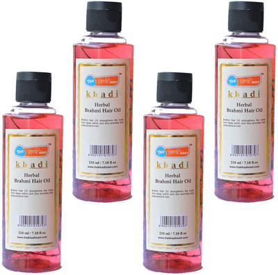 

The khadi mart Brahmi hair oil pack off 4 Hair Oil(840 ml)