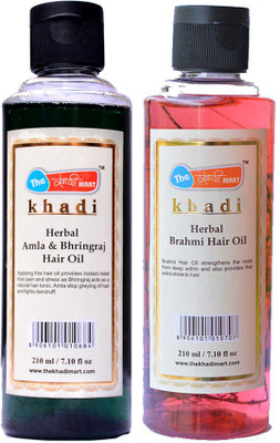 

The khadi mart Brahmi Hair Oil + Amla Bhringraj Oil - (Pack of 2) Hair Oil(420 ml)