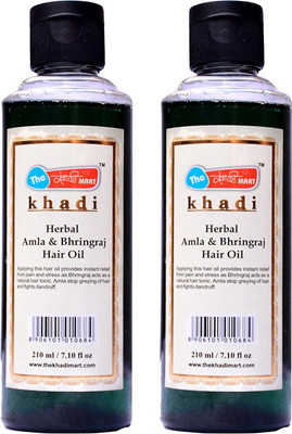 

The khadi mart Amla & bhringraj oil pack off 2 Hair Oil(420 ml)