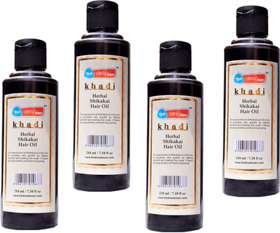 

The khadi mart Shikakai hair oil pack off 4 Hair Oil(840 ml)