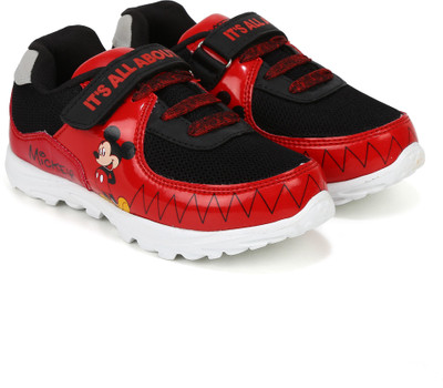 

Mickey Boys Velcro Running Shoes(Black