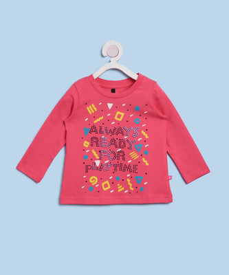 

United Colors of Benetton Girls Casual Polyester Cotton Blend Top(Pink, Pack of 1, K27