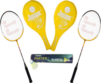 

Jonex Badminton Rackets with Shuttlecocks (10 pcs) Badminton Kit