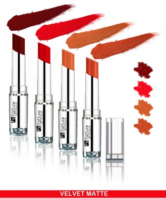 

Forsure Maroon,Romantic Red,Nude,Brick Nude Silky & Soft Touch VELVET MATTE LIPSTICK(Maroon,Romantic Red,Nude,Brick Nude, 16 g)