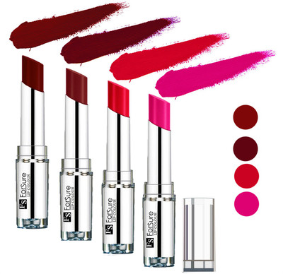 

Forsure Wine,Ruby Red,Rose Pink,Maroon Silky & Soft Touch VELVET MATTE LIPSTICK(Wine,Ruby Red,Rose Pink,Maroon, 16 g)