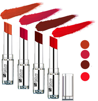 

Forsure Magenta,Mroon,Romantic Red,Brick Nude Silky & Soft Touch VELVET MATTE LIPSTICK(Magenta,Maroon,Romantic Red,Brick Nude, 16 g)