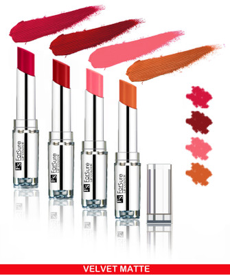 

Forsure Magenta,Sweet Red,Peach,Nude Silky & Soft Touch VELVET MATTE LIPSTICK(Magenta,Sweet Red,Peach,Nude, 16 g)