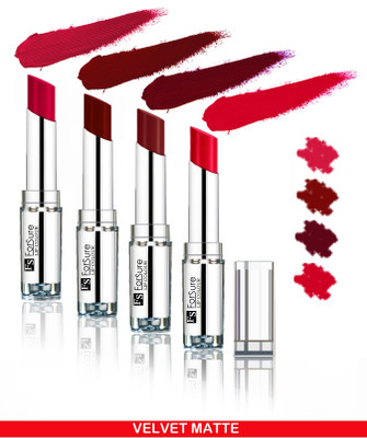 

Forsure Magenta,Mroon,Wine,Ruby Red Silky & Soft Touch VELVET MATTE LIPSTICK(Magenta,Maroon,Wine,Ruby Red, 16 g)