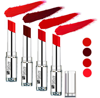 

Forsure Hot Red,Romantic Red,Orange,Wine Silky & Soft Touch VELVET MATTE LIPSTICK(Hot Red,Romantic Red,Orange,Wine, 16 g)