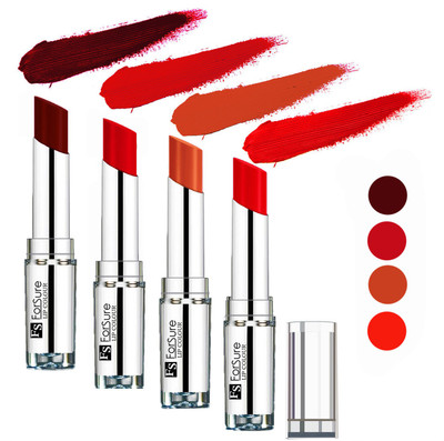

Forsure Brick Nude,Hot Red,Maroon,Romantic Red Silky & Soft Touch VELVET MATTE LIPSTICK(Brick Nude,Hot Red,Maroon,Romantic Red, 16 g)