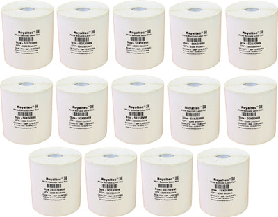 

Royaltec 50X50MM Barcode Labels Premium Quality Set of 14 Self-adhesive Paper Label(White)