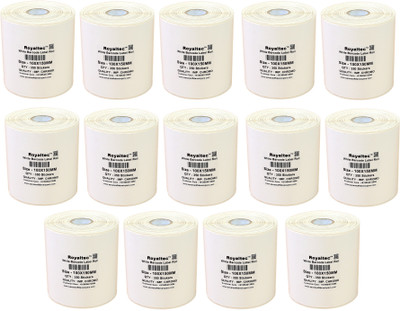 Royaltec 100X150MM Barcode Labels Premium Quality Set of 14 Self-adhesive Paper Label(White)