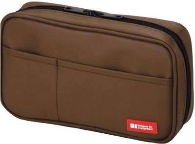 

Lihit Lab Bag in Bag NA Art Canvas Pencil Box(Set of 1, Brown)