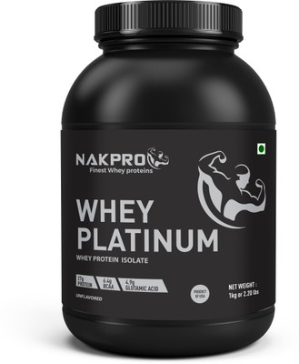 

Nakpro Nakpro Whey Platinum Imported FroUSA, Raw 100 % Whey Protein Isolate 90 - 2kg Whey Protein(2 kg, Unflavored)