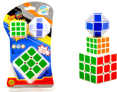 

Kidzfan Set of 3 Speed Cubes by BuyerFan | Game puzzle | 3 in 1 Pack |Cube in Low Price | Build Your Mind Creativity(3 Pieces)