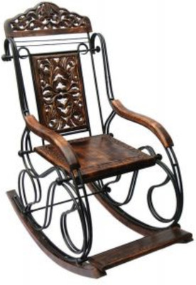 CRUZ INTERNATIONAL Solid Wood 1 Seater Rocking Chairs(Finish Color - BROWN)