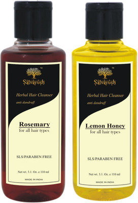 

Satvayush Herbal Anti-Dandruff Shampoo/Cleanser (ROSEMARY + LEMON HONEY) - A Khadi Product(110 ml)