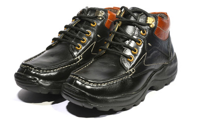 

ICEBULL LEATHER CASUAL STYLE Corporate Casuals For Men(Black
