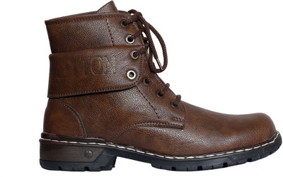 

Sapience Men's Camel Casual Lace-Up Shoes Boots For Men(Brown