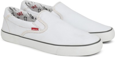 

Levi's Justin Slip On Sneakers For Men(White