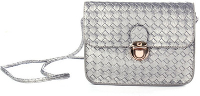 

Little Hip Boutique Girls Casual Silver PU Sling Bag