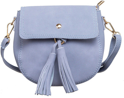 

peaubella Girls Casual Blue Felt Sling Bag