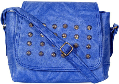 

VISHESH COLLECTIONS Girls Evening/Party, Casual Blue PU Sling Bag