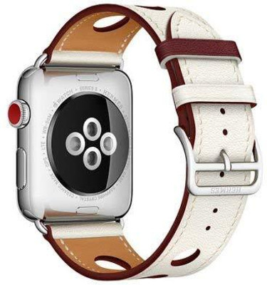 

CELLFATHER 38mm strap (blanc/rounge) Smart Watch Strap(White)