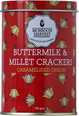 

Monsoon Harvest Buttermilk and Millet Crisp Baked Crackers, Caramelised Onion, 100g(100 g)