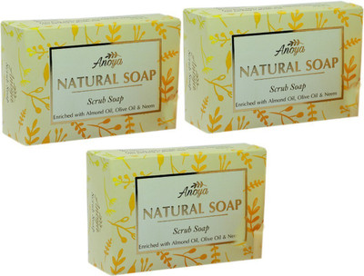 

Anoya Scrub Natural Handmade Soap(300 g, Pack of 3)