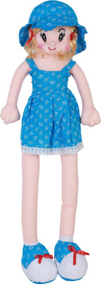 

VAISHNO Soft Spongy Hug-gable Cute Doll With Wear Shoes Frock Skyblue in New Design - 66 cm(Blue)