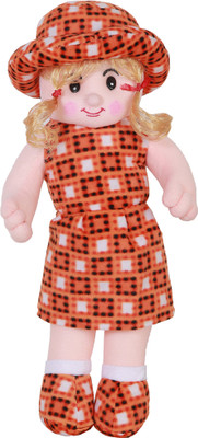 

VAISHNO Soft Spongy Hug-gable Cute Doll With Cap Frock Orrange in New Design - 47 cm(Orrange)