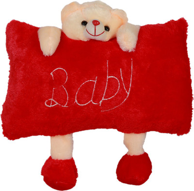 

VAISHNO Soft Spongy Hug-gable Cute Baby Pillow in New Design - 36 cm(Red)