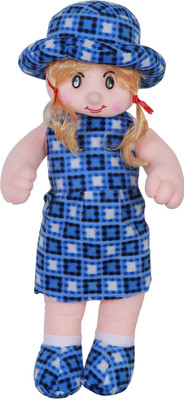 

VAISHNO Soft Spongy Hug-gable Cute Doll With Cap Frock Skyblue in New Design - 47 cm(Skyblue)
