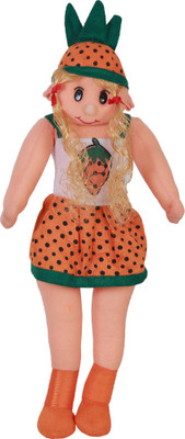 

VAISHNO Soft Spongy Hug-gable Cute Doll Frock Orange in New Design - 52 cm(Orange)