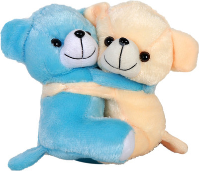 

VAISHNO Soft Spongy Hug-gable Cute Couple Teddy Cream Skyblue color in New Design - 26 cm(Multicolor)