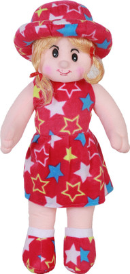 

VAISHNO Soft Spongy Hug-gable Cute Doll With Cap Frock Star Pink in New Design - 47 cm(Pink)