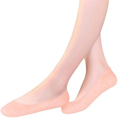 

Style Eva Anti Crack Full Length Foot Moisturizing Socks for Foot Care Heel Cracks (Medium) Foot Support (M, Orange)