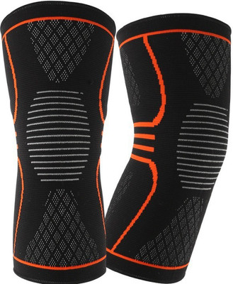 Global Household 1 pair knee support Knee Support(Black, Orange)